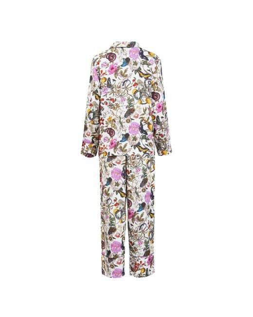 Fable England White Floral Engravings Pyjamas