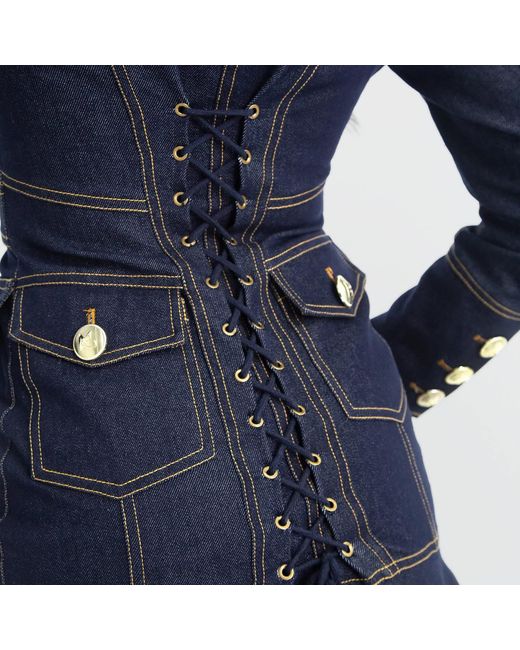 Maui X Lolita Blue Donna Denim Corset Dress