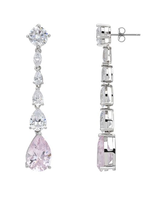 Latelita London White Bardot Morganite Drop Earrings