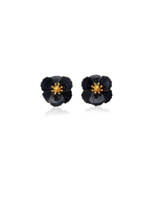 Milou Jewelry Gray Blossom Flower Earrings