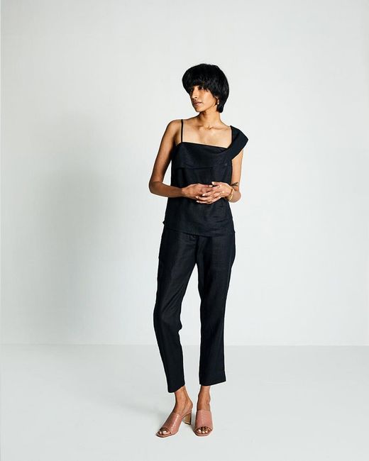 REISTOR Black The Wandering Wave Hemp Top