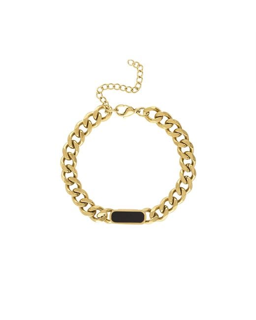 Olivia Le Metallic Tessa Cuban Chain Bracelet
