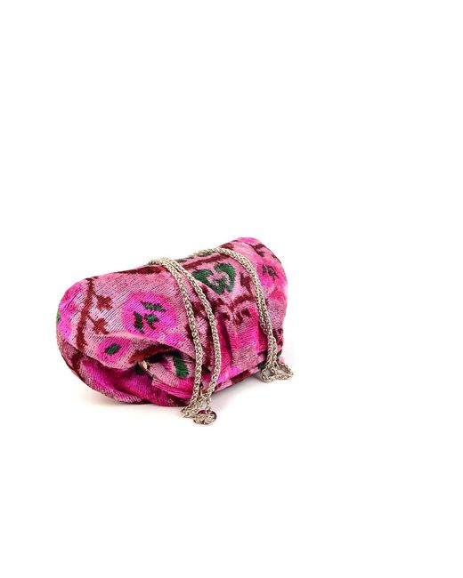 SJW BAGS LONDON Pink Victoria Ikat Mini Pouch Bag