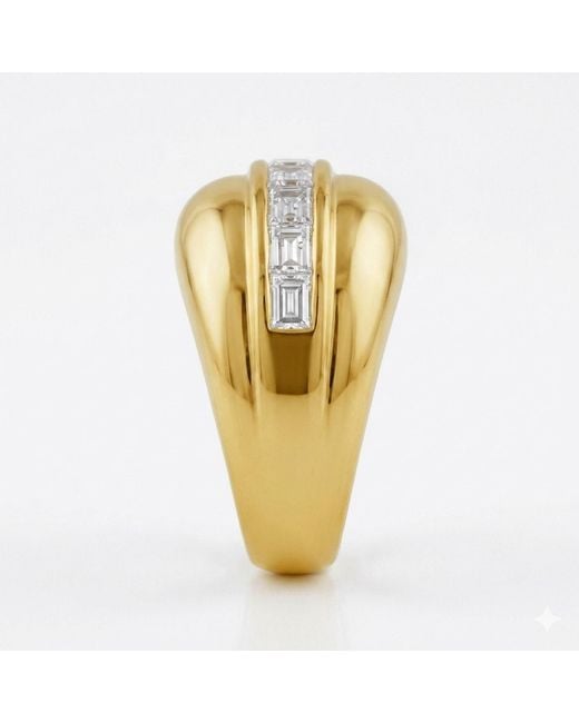Artisan Metallic 14K Baguette Diamond Channel Set Band Ring