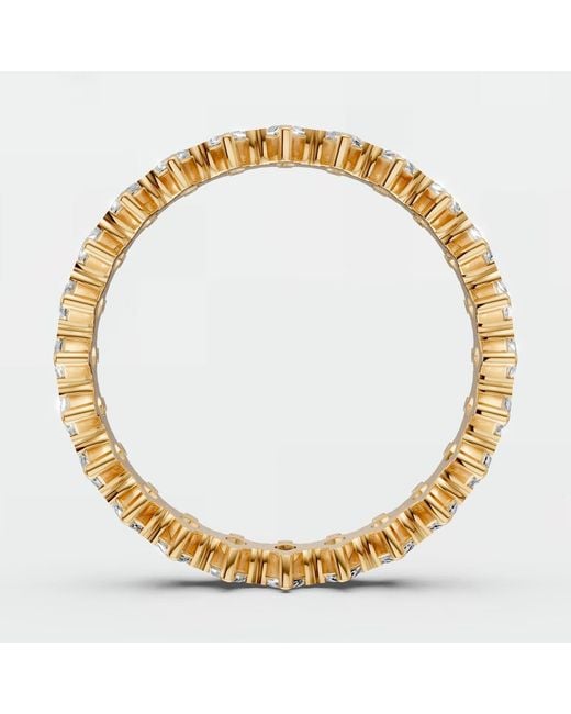 Aya Fine Jewelry Metallic Handcrafted Marquise Lab Diamond Eternity Band & Wedding Ring