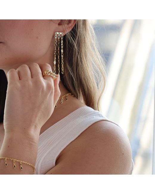 Linda Fiore Metallic Amalei 18K Vermeil Earrings