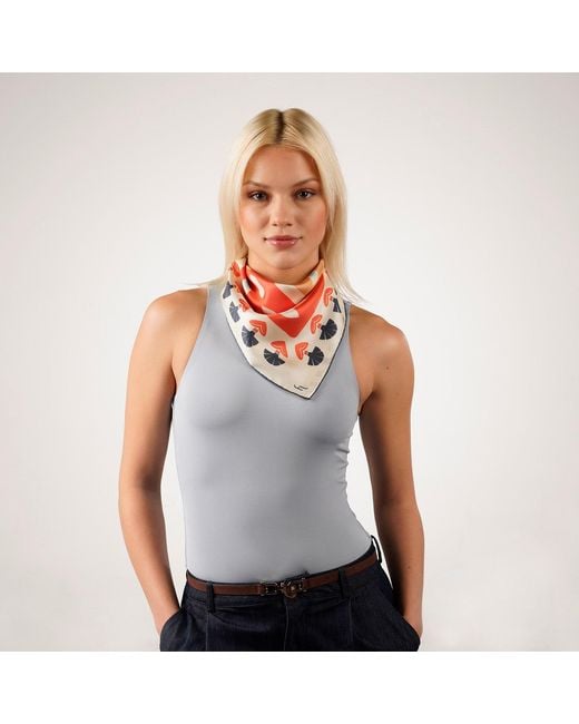 Folie Living Red Apple Of My Eye Silk Scarf Small