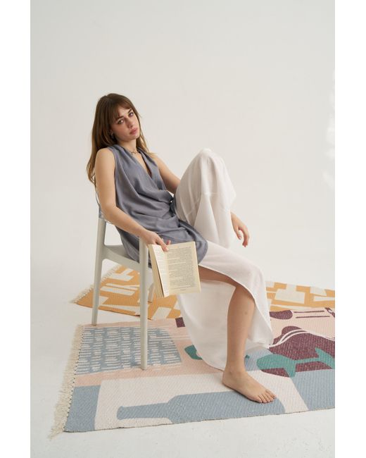 Unexpectedone Blue Wrapped By Waterfall Tunic
