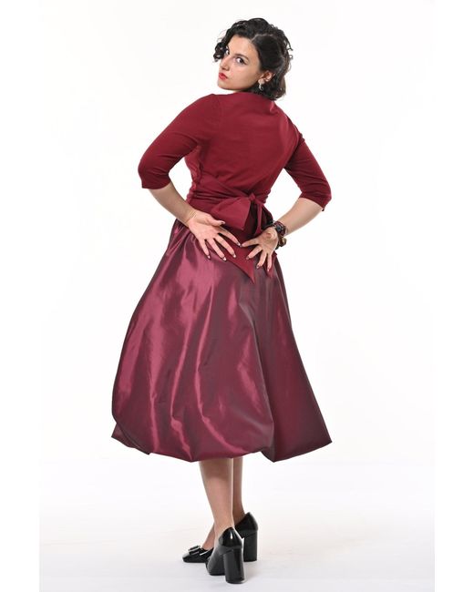 Frock Tales Red Enoki Puffball Skirt