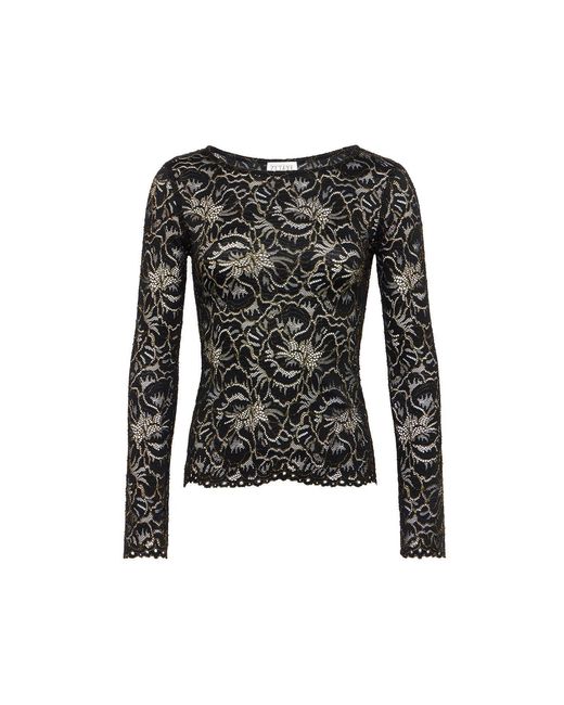 Zetaye Black Verona Lace Top