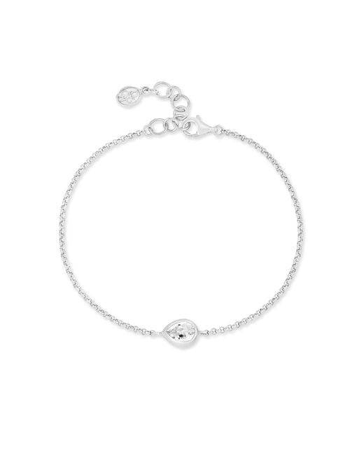 Dower & Hall Metallic Topaz Pear Chain Bracelet
