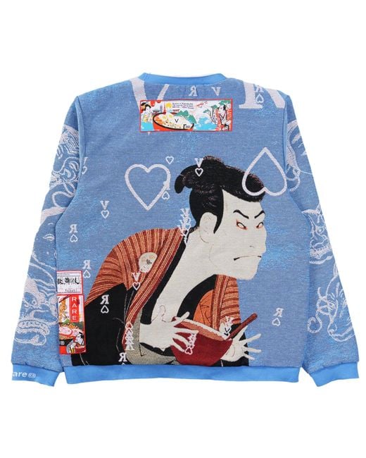 VERYRARE Blue Yokai Kabuki Crewneck for men