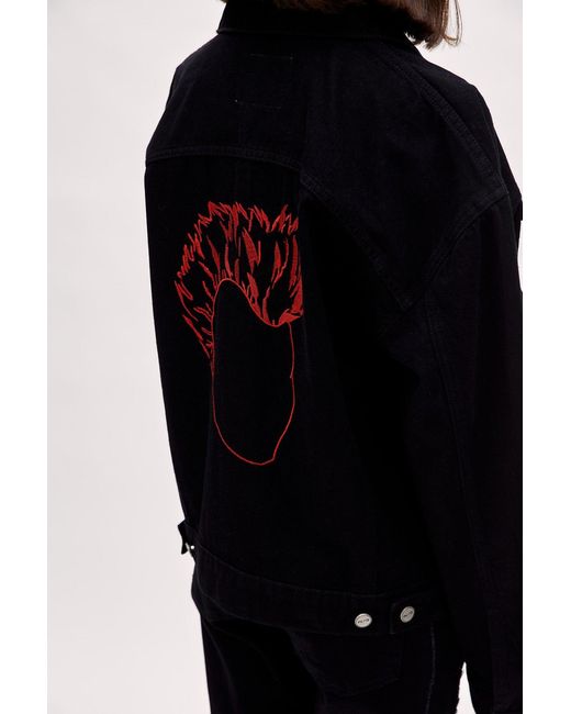 Pcfg Black Neutrals Logo Denim Jacket