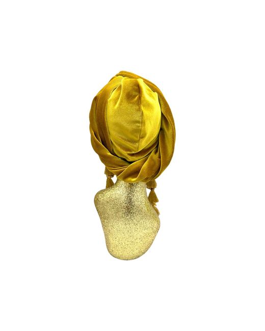 Julia Clancey Yellow Golden Ruby Alligator Dorado Turban