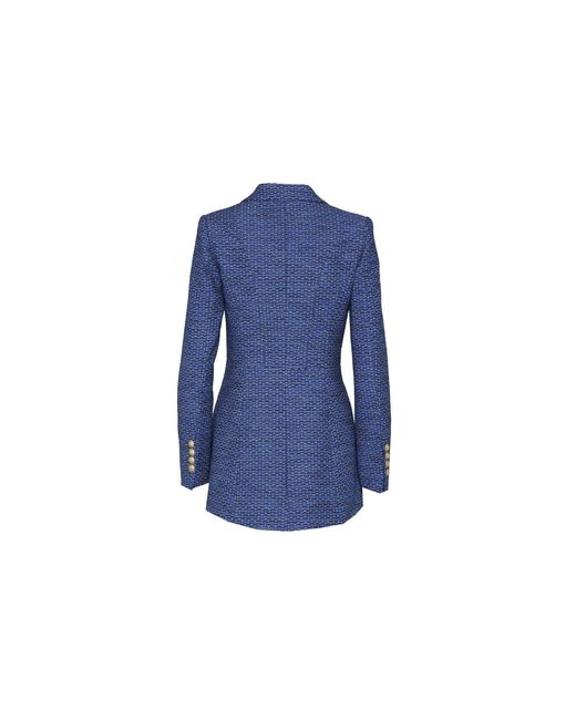 The Extreme Collection Blue Tailored Blazer With Buttons