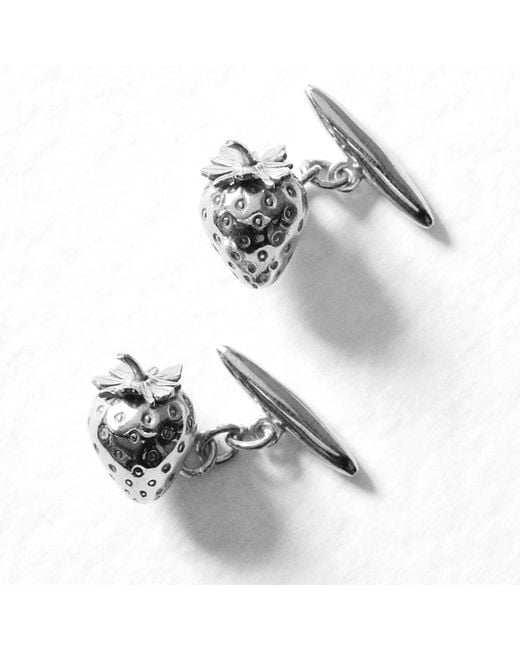 Lee Renee Metallic Strawberry Cufflinks – for men