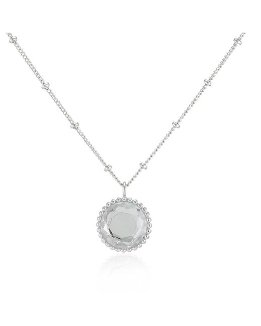 Auree Jewellery Multicolor Barcelona Silver April Birthstone Necklace Crystal