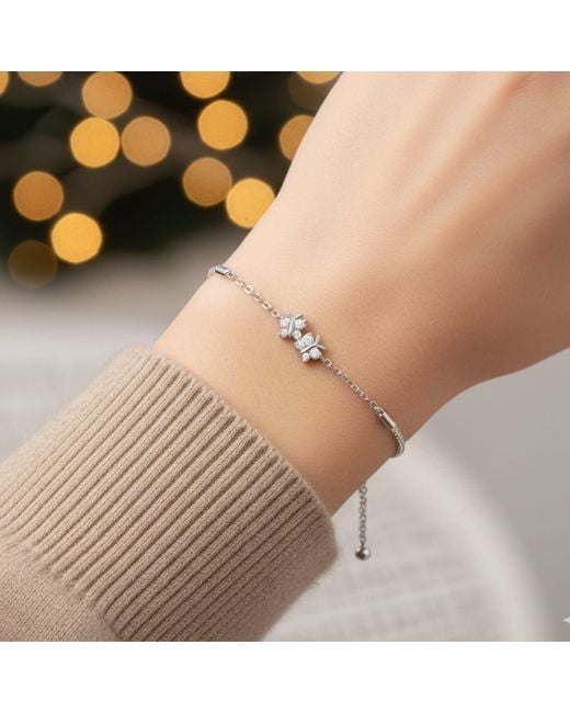BLOOMTINE | Earth Angel HQ Metallic Enchanting Flutterfly Sterling Butterfly Silk Cord Thread Bracelet
