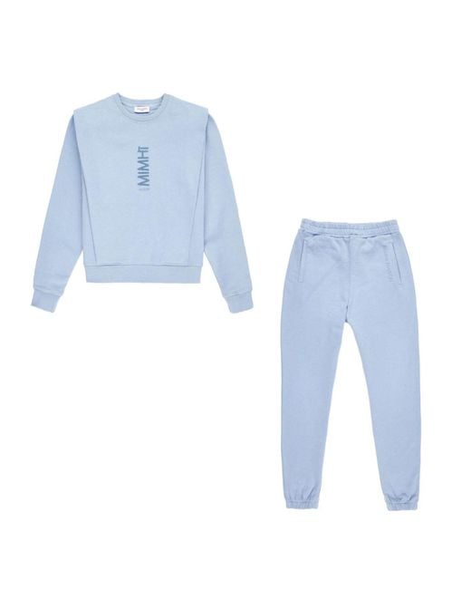 Mimhi Maison Blue Shoulder Pad Sweatshirt & Jogger Co-Ord Set – Baby