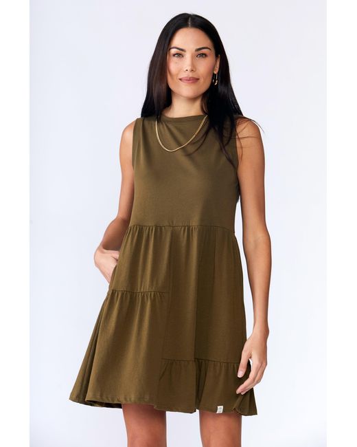LOVETRUST Green Josephine Tiered Dress