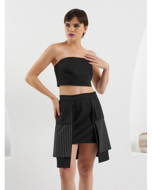 Lumina Eligma Black Dimensions Layered Skirt
