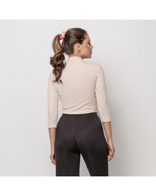 Oh!Zuza Pink Neutrals Rib Rollneck Top