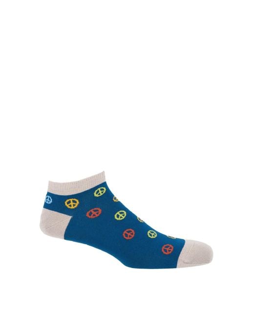 Peper Harow - Made in England Blue Peace Luxury Crew & Trainer Socks Bundle for men