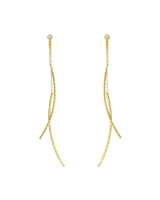 KAMARIA Metallic Diamond Cut Flutter Earrings