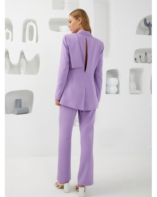 Lumina Eligma Purple Shawl Suit Pants