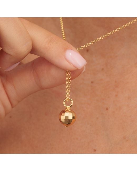 Scream Pretty Metallic Disco Ball Charm Necklace