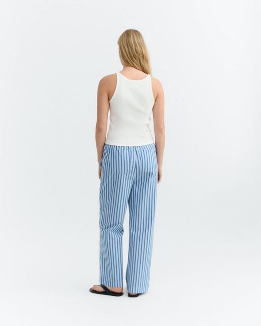 Thinking Mu Blue Harriet Halter Top