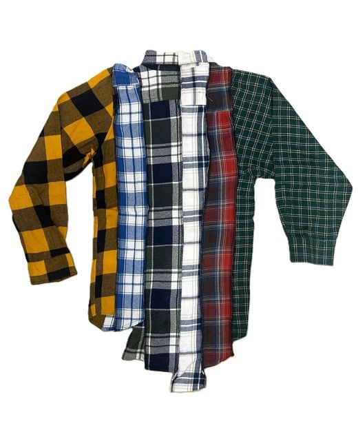 Zasta Studio Blue Deconstructed Flannel Shirt N for men