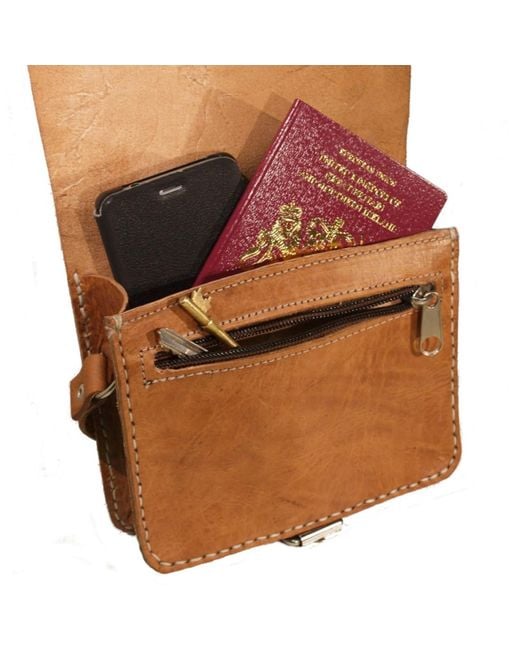 Berber Leather Brown Neutrals The Temara Square Saddle Bag