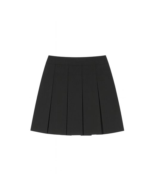 ADIBA Black Midnight Bloom Pleated Skirt