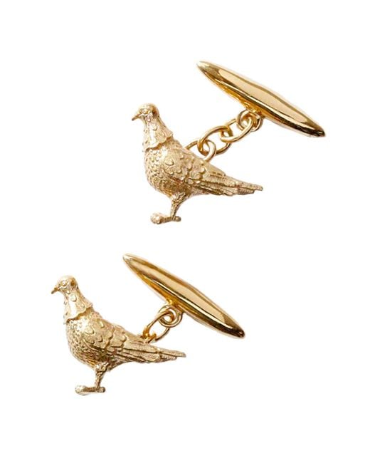 Lee Renee Metallic Pigeon Cufflinks – for men