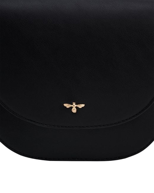 Fable England Black Beth Saddle Crossbody Bag