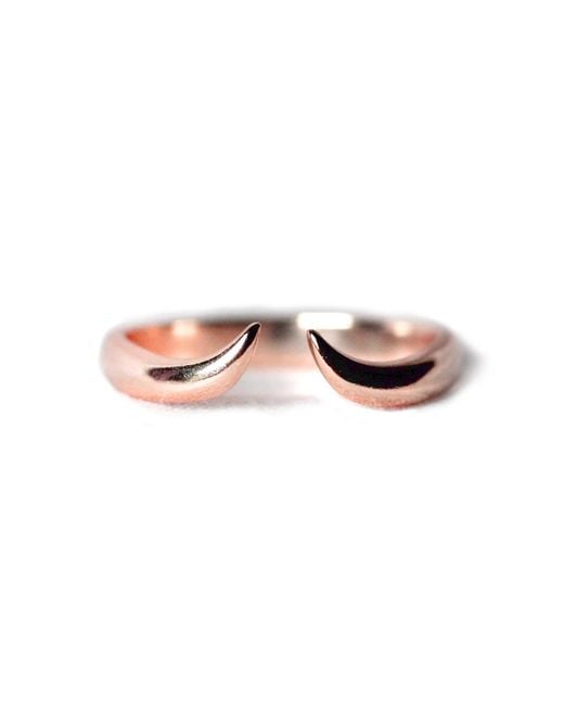 VicStoneNYC Fine Jewelry Pink Rose Solid Horn Cuff Ring