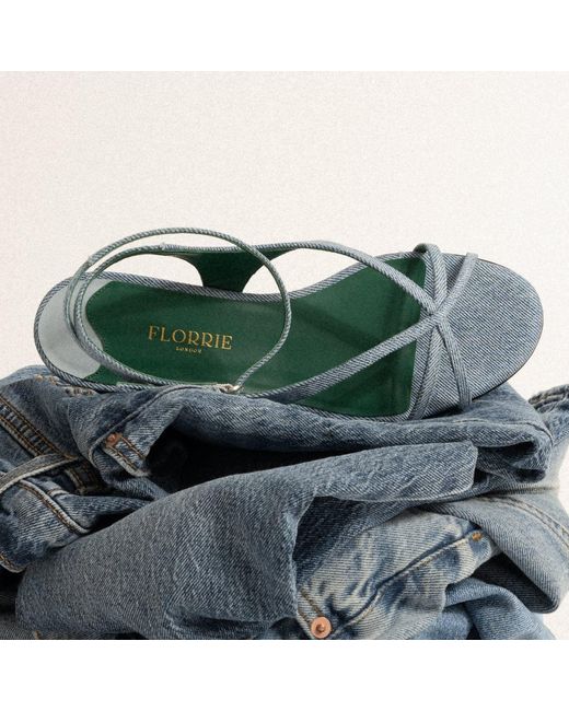 Florrie Blue Matilda Vintage Denim Flat Sandal