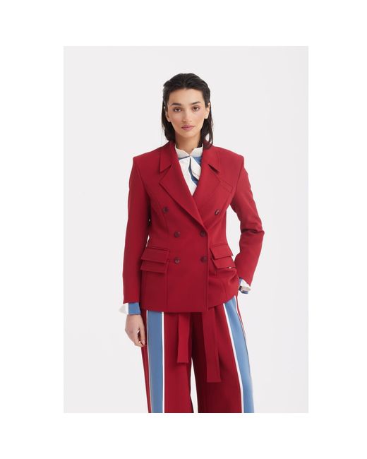 Julia Allert Classic Tailored Double-Breasted Blazer