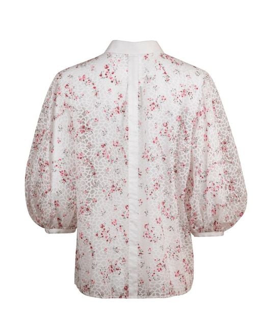 Helene Galwas White Flora Blouse