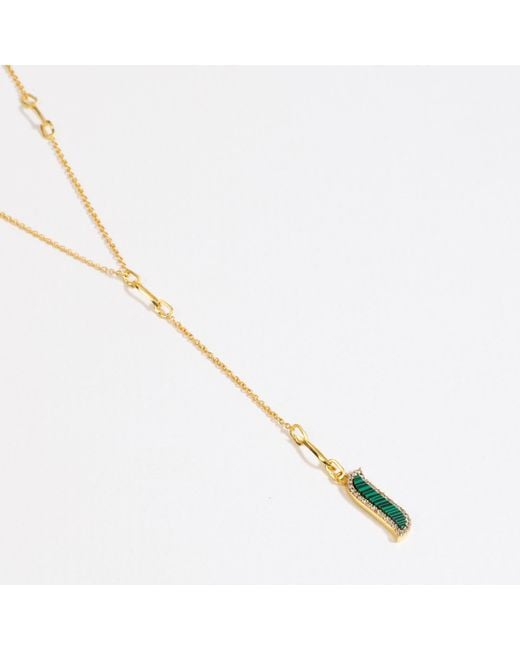 Lila Rasa Metallic Lariat Necklace