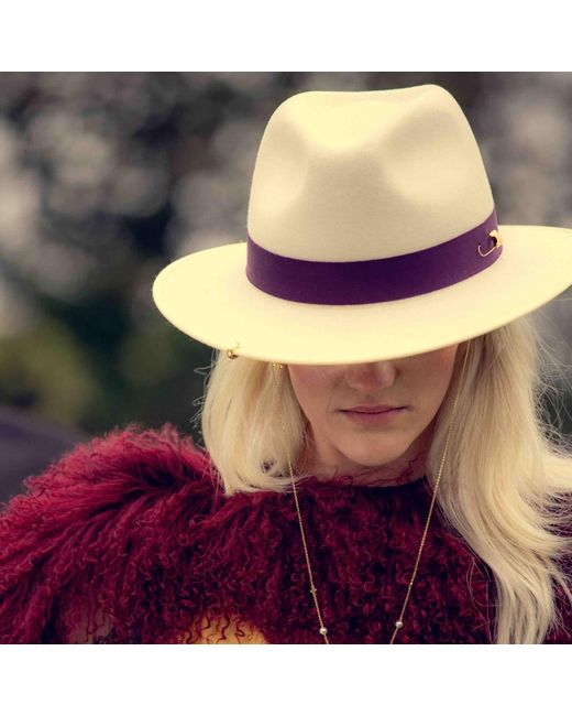 Shaded the Label Pink Herra Seashell Fedora Hat
