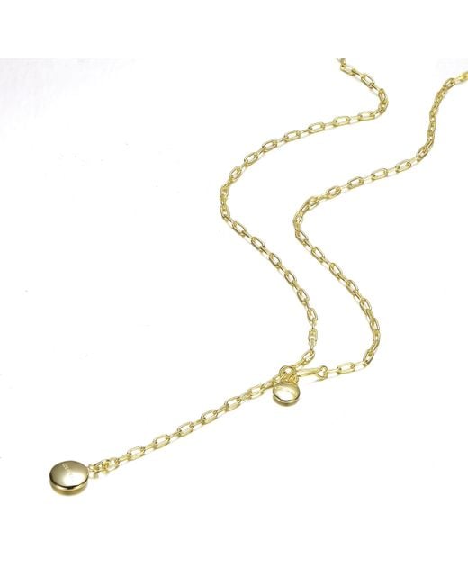 Genevive Jewelry Metallic Rachel Glauber Colored Y Neck Necklace
