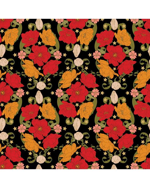 Henelle Red Night Bloom Jacket