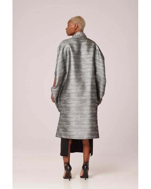 Lioness by Tf Gray Sand Storm Midi Kimono Jacket
