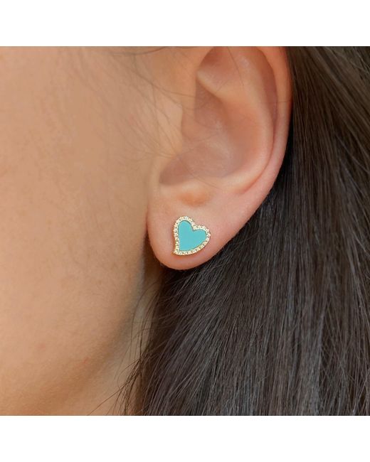 KAMARIA Blue Amore Heart Stud Earrings