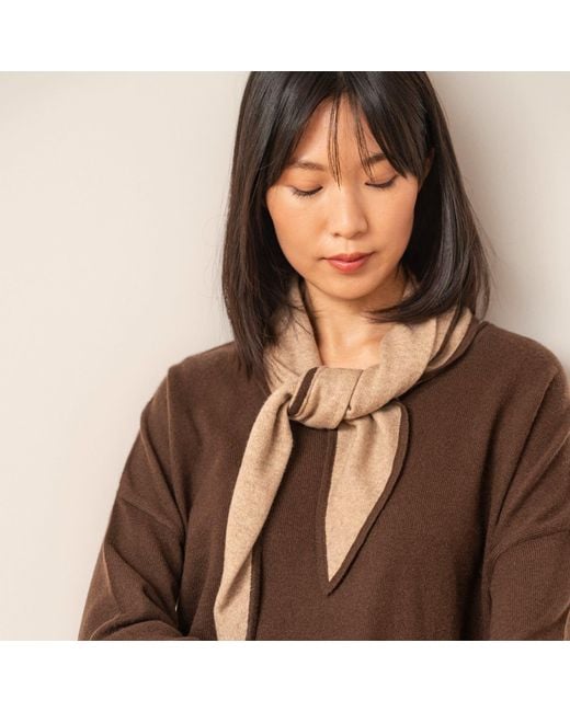 Bel Cashmere White Leonora Cashmere Scarf
