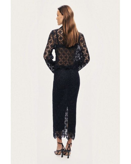 Nocturne Black Lace Sheer Jacket