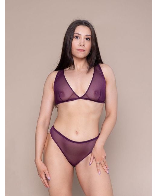 BonBon Lingerie Purple Stardust Plum Triangle Bra