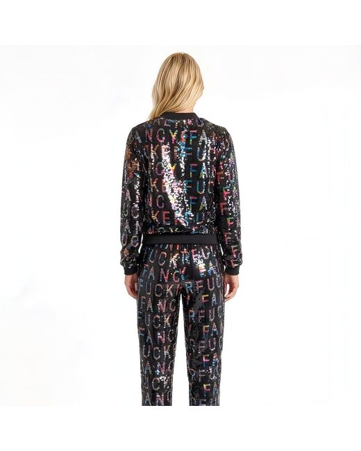 Any Old Iron Blue Reversible Sequin Fancy Fucker Joggers
